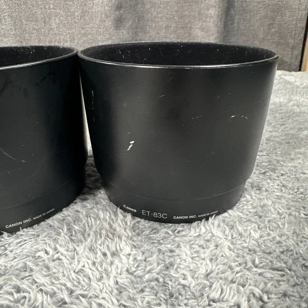 2 Canon ET-83C ET 83 C hood shade EOS EF 100-400mm f/4.5-5.6 IS USM lens 77mm